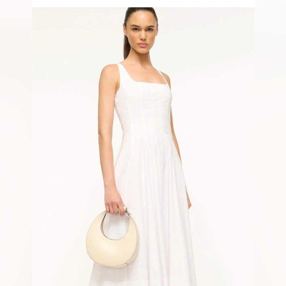 Staud Mini Moon Bag, Cream